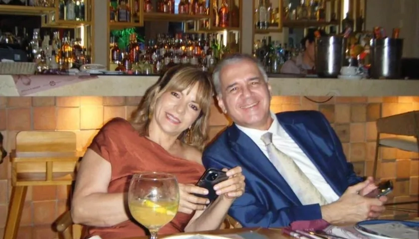 Jairo Hernán Saavedra y su esposa Victoria Caicedo