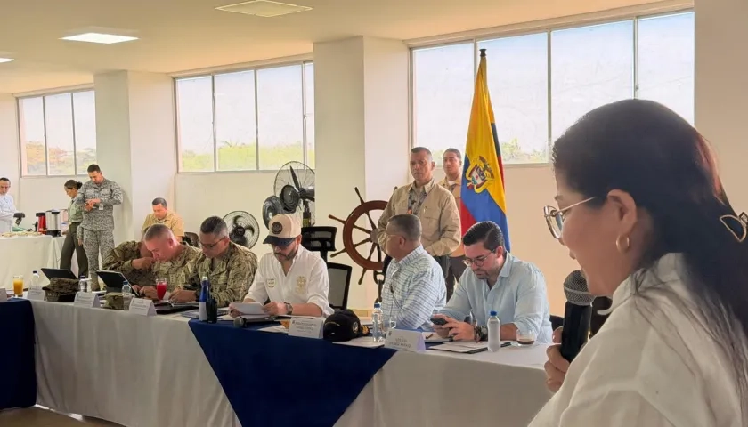 La Alcaldesa de Soledad interviniendo en el Consejo de Seguridad de este domingo