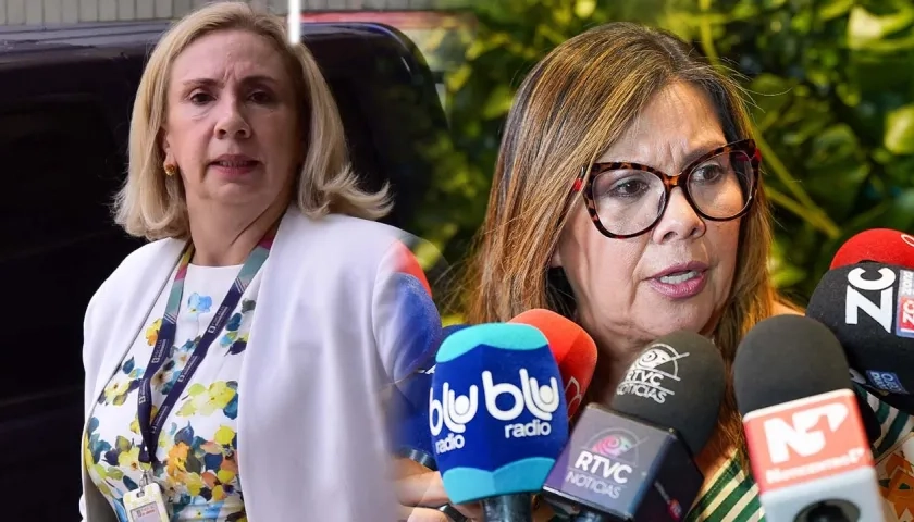 La exfiscal Lucy Laborde y la Fiscal General de la Nación, Luz Adriana Camargo.