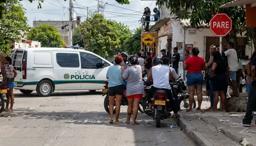 Lugar del asesinato en el barrio Los Olivos