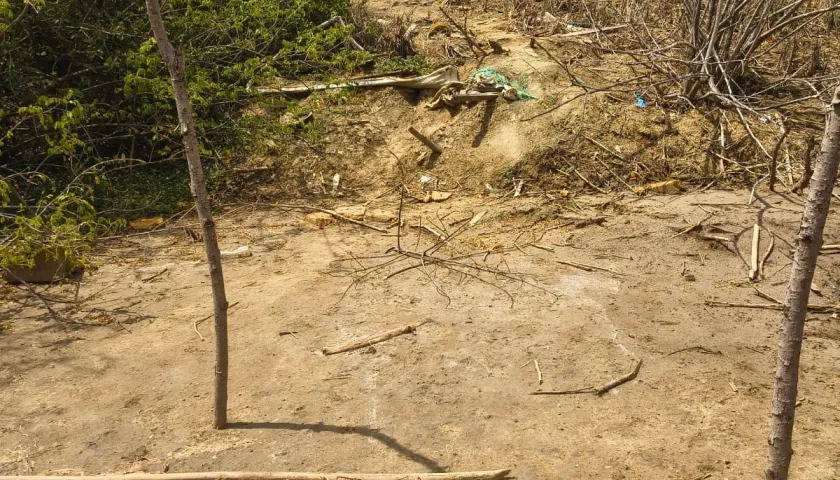 Sector donde fueron encontrados los restos óseos. 