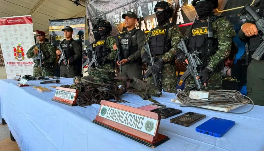 Material incautado en la operación.
