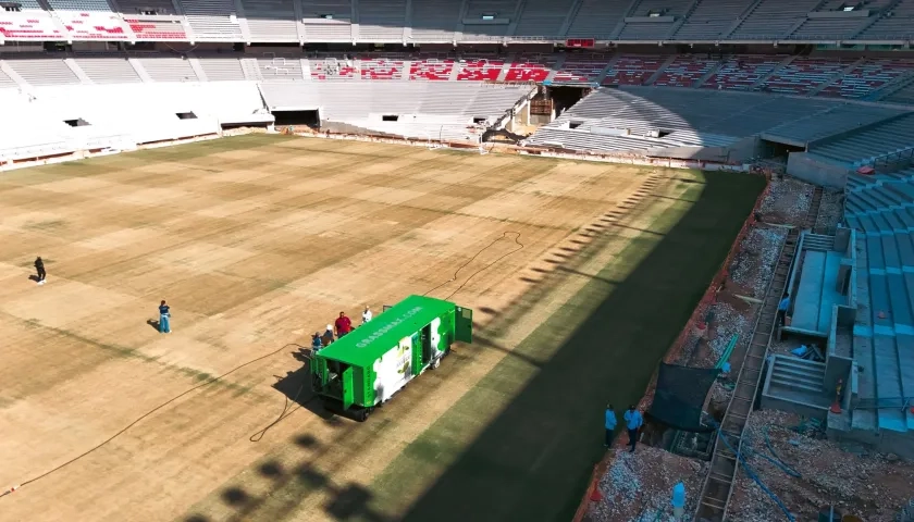 Así avanzan las obras en el estadio Metropolitano.