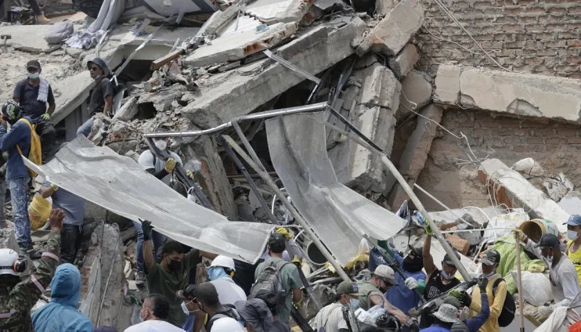 Imagen de las labores de rescate.