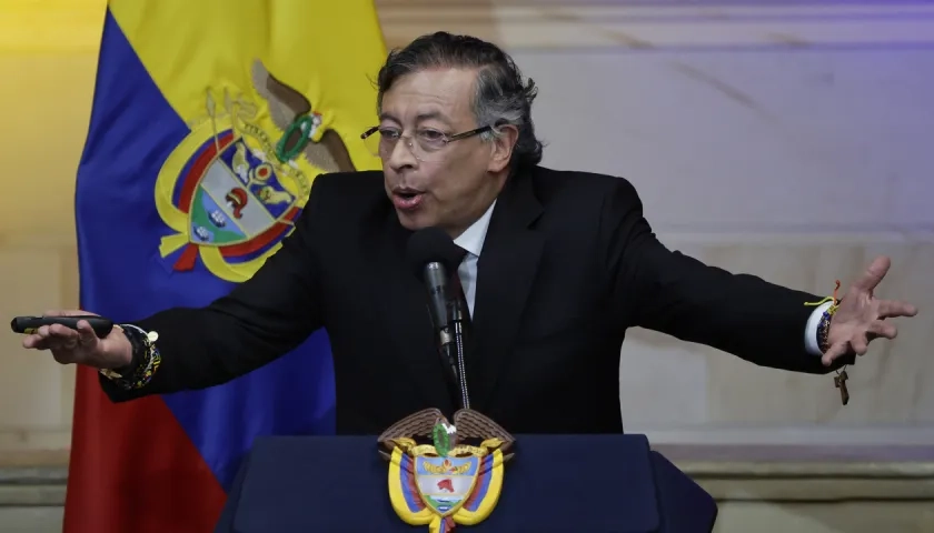 El Presidente saliente Gustavo Petro.