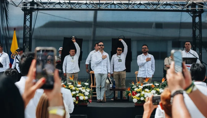El Presidente Abelardo De La Espriella y el Contralor General, Jorge Laverde.