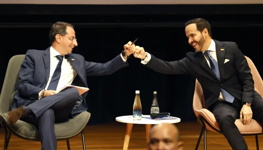 El Vicepresidente José Manuel Restrepo y el Presidente electo Abelardo De La Espriella.