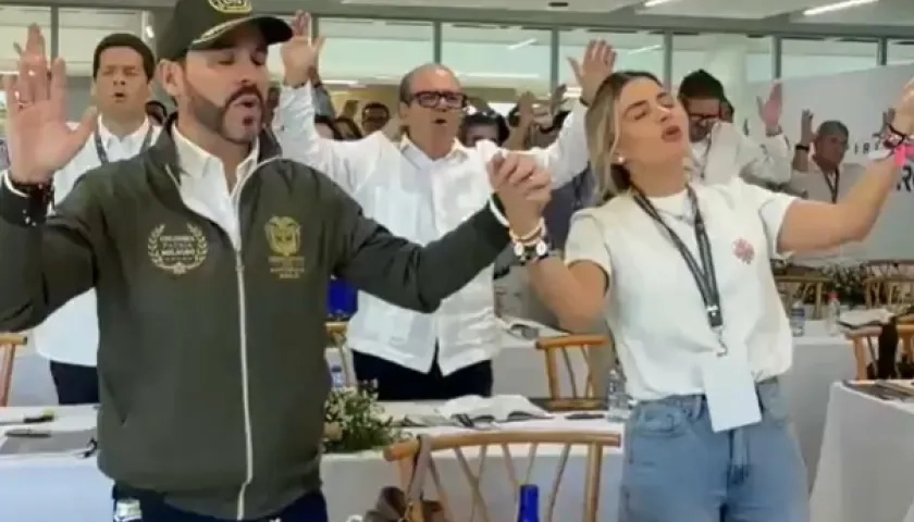 El Presidente electo Abelardo De La Espriella y la primera dama Ana Lucía Pineda.
