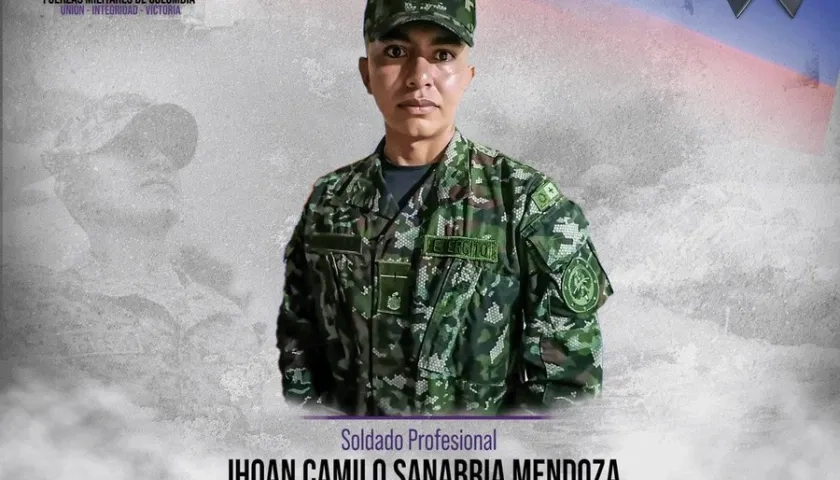 Soldado profesional Jhoan Camilo Sanabria Mendoza.