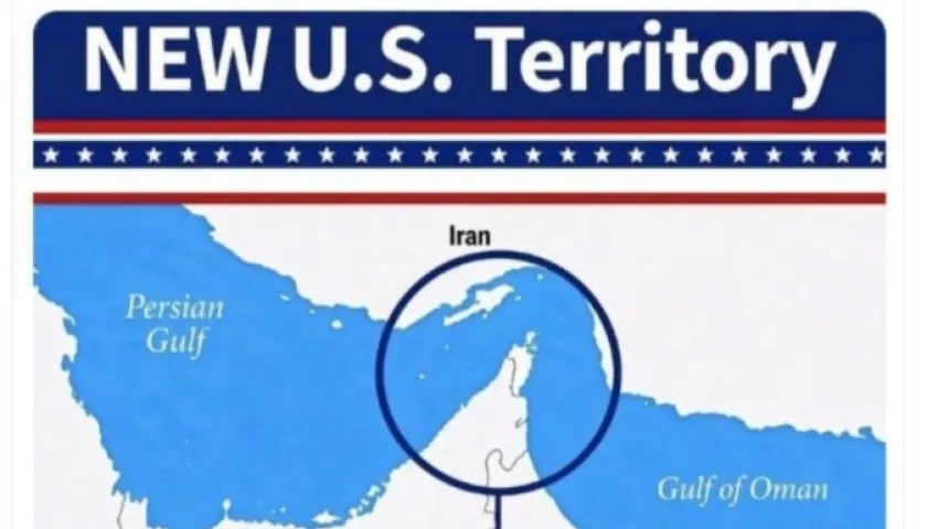 La publicación de Trump sobre el estrecho de Ormuz.