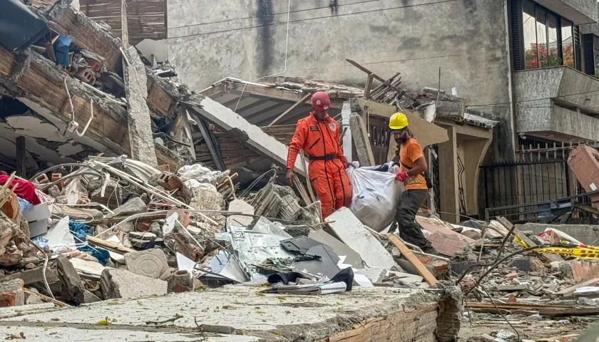 Vivienda destruida en Cali por el terremoto del 10 de agosto.