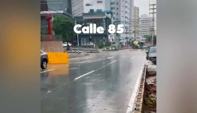 Estado actual de las obras de canalización del arroyo de la calle 85. 