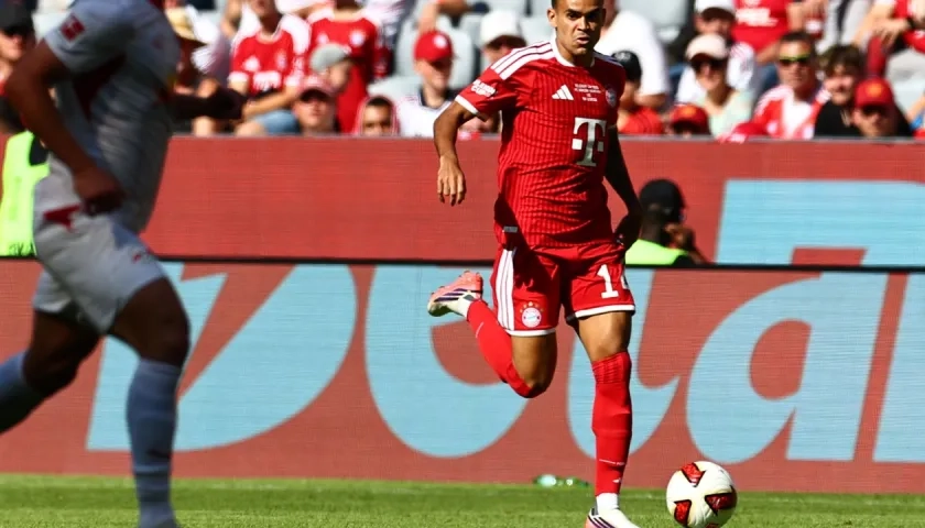 El colombiano Luis Díaz durante el partido contra el Leipzig.