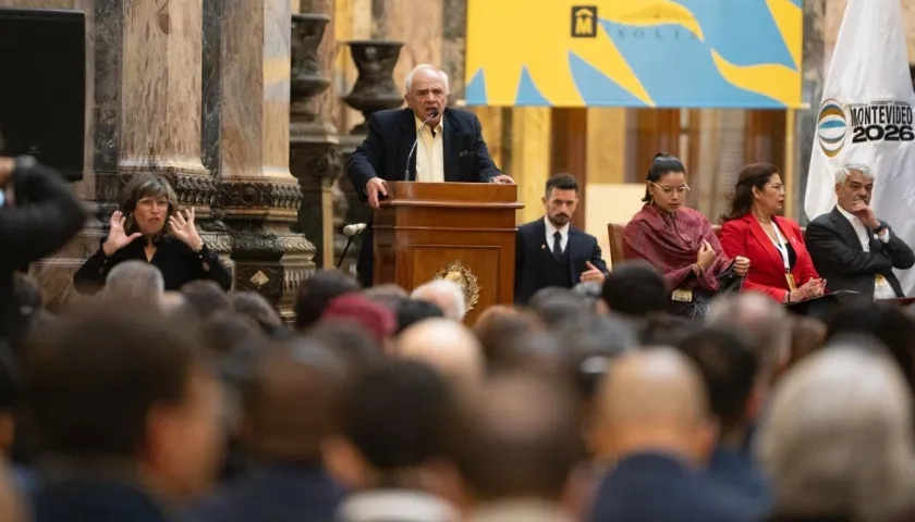 Expresidente de Colombia, Ernesto Samper, durante el Congreso Panamericano en Montevideo, Uruguay.