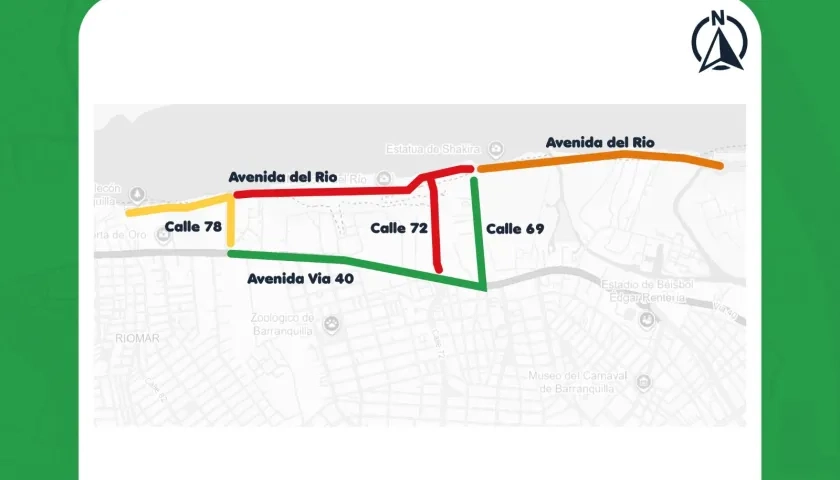 Rutas y desvíos por evento automovilístico. 