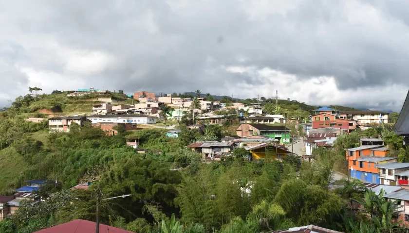 Panorámica de la cabecera municipal de San José del Palmar, en Chocó. 