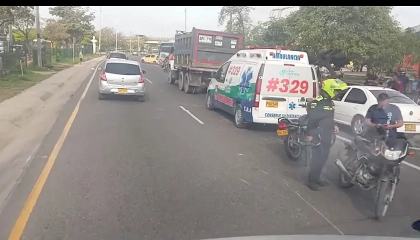 Accidente en la vía Circunvalar