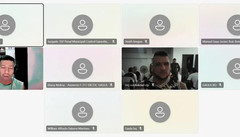 Johnny Insignares Vera y Romer De La Cruz Raga Velásquez en audiencia de imputación de cargos. 