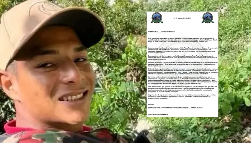 Naín Andrés Pérez Toncel, alias ‘Bendito Menor’ y el comunicado de las Autodefensas Conquistadoras de la Sierra Nevada.