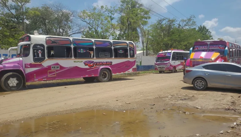 Buses de Riomag sin operar. 
