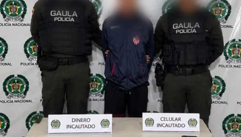 Capturado por extorsión. 