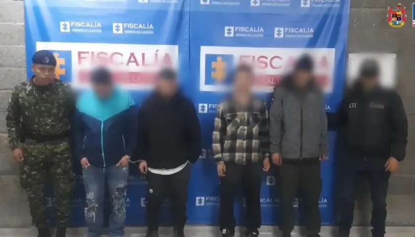 Capturados en el operativo de liberación. 
