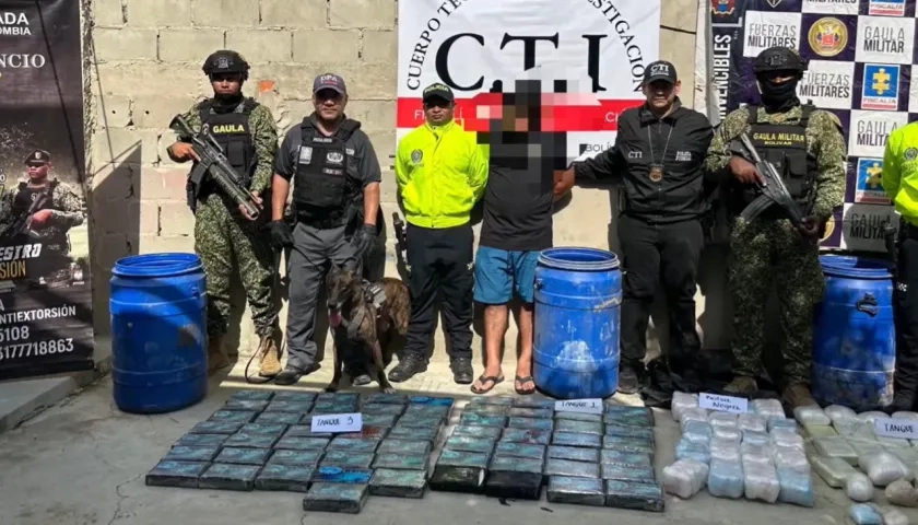 Capturado en Galapa junto a la droga incautada.
