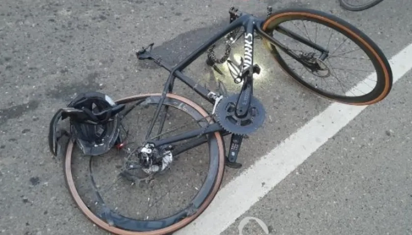 Imagen de un accidente en la Vía al Mar.