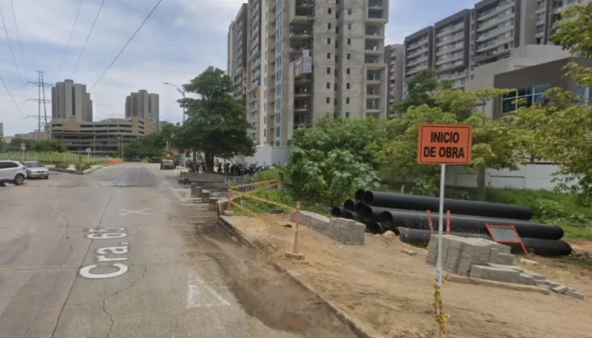 Calle 96 con carrera 65A, uno de los puntos de cierre. 