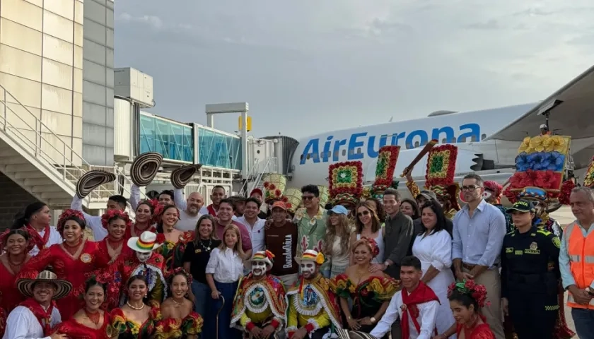 La delegación que viajó a Madrid.