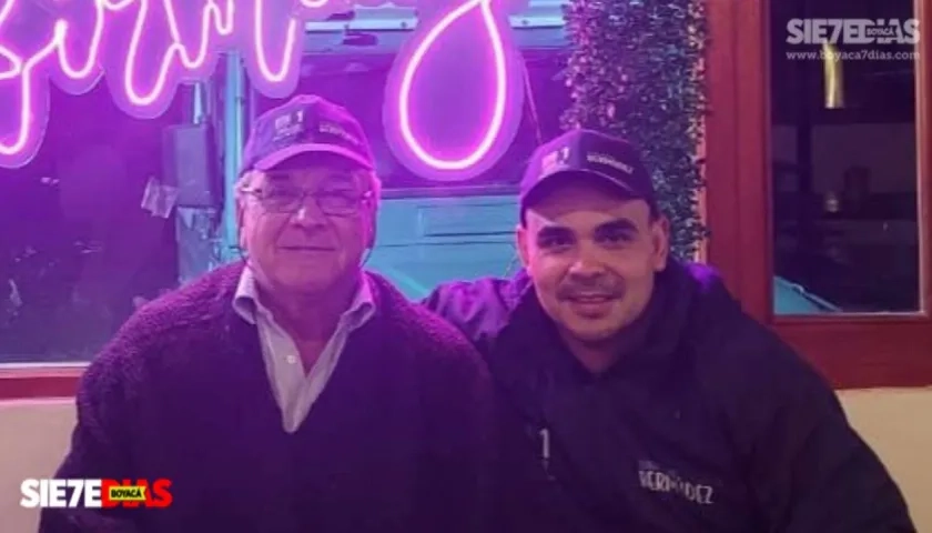 Carlos Bermúdez y su hijo el concejal Juan David. 