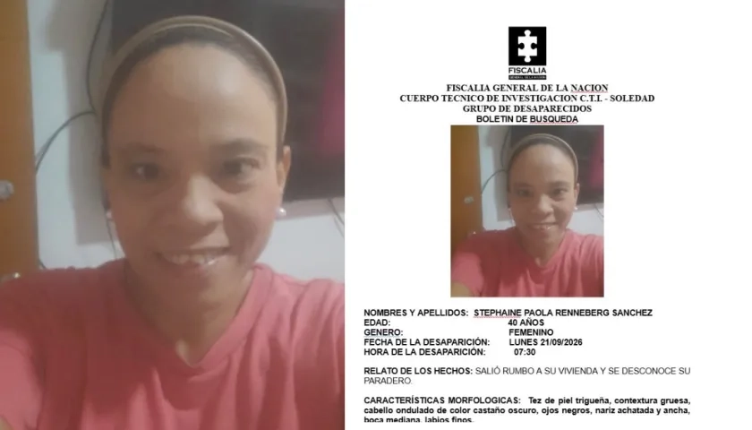 Stephaine Paola Renneberg Sánchez, desaparecida. 