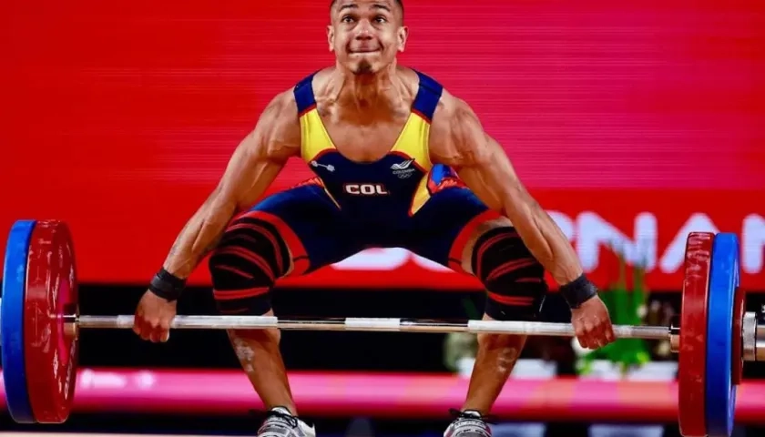 Duván Ferrer, medalla de oro en levantamiento de pesas 60 kg.