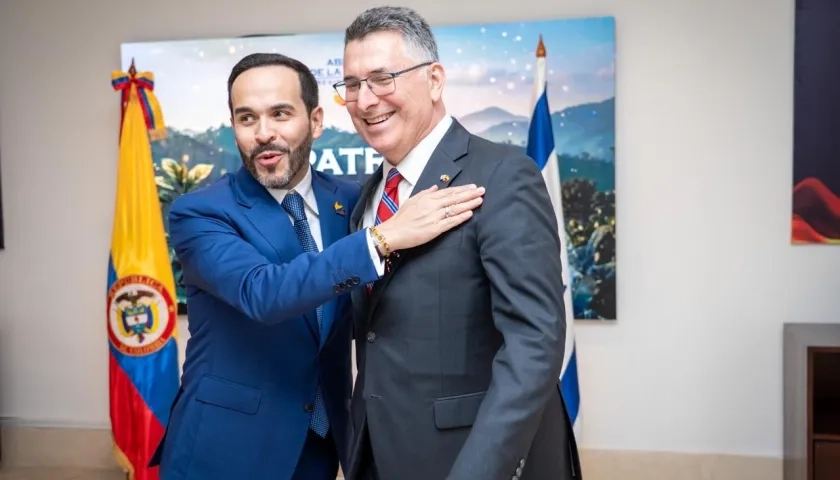 El Presidente Abelardo De La Espriella y el ministro de Exteriores de Israel, Gideon Saar.