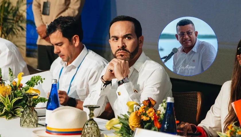 El Presidente Abelardo De La Espriella y el gobernador Luis Alfonso Escobar.