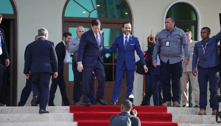 El secretario de Estado de Estados Unidos, Marco Rubio, y el Presidente Abelardo De La Espriella.