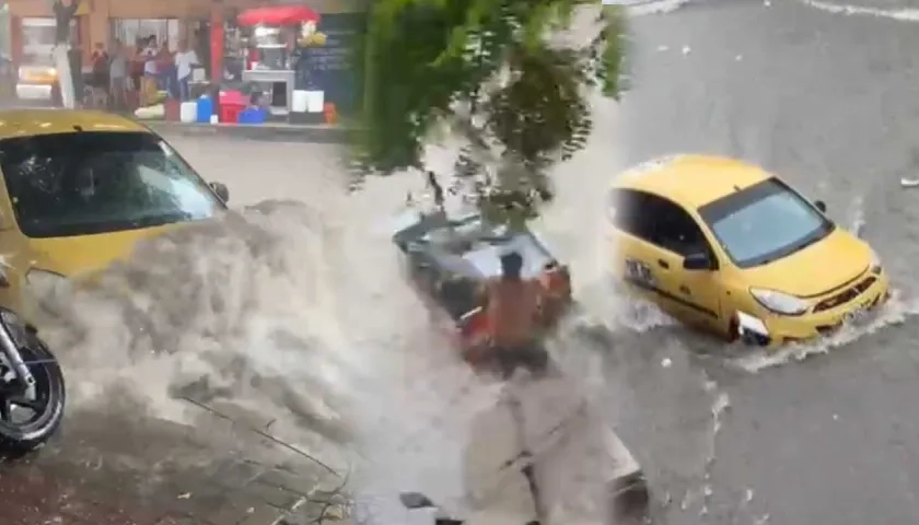Emergencia por arroyo en el centro.