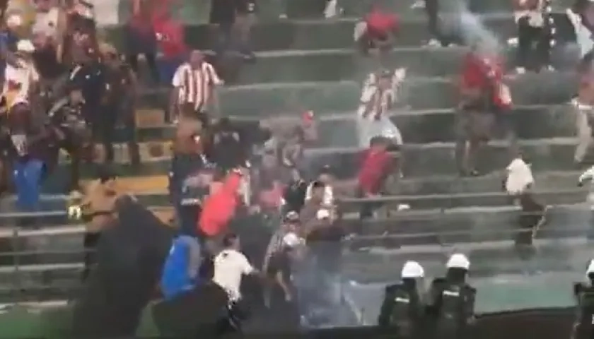 Momentos del enfrentamiento.