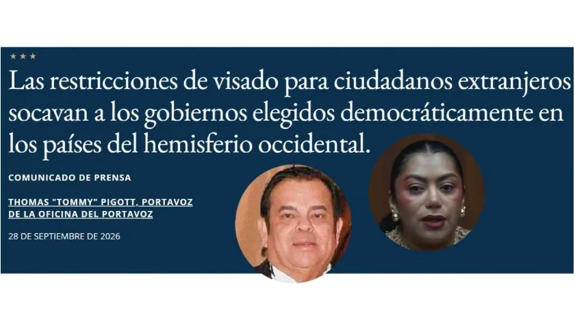 Comunicado de Departamento de Estado / Euclides Torres y Martha Peralta.