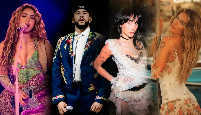 Shakira, Bad Bunny, Aitana y Karol G