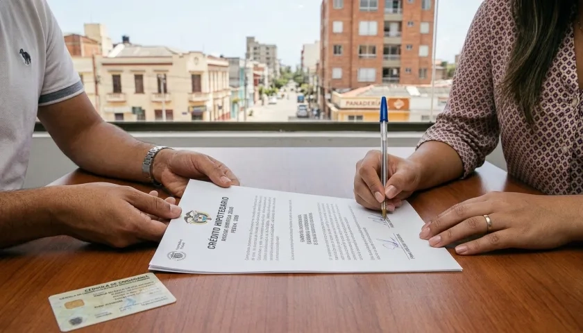 Imagen de referencia de la firma de una hipoteca. 