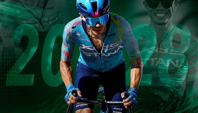 Así fue presentado el ciclista colombiano.