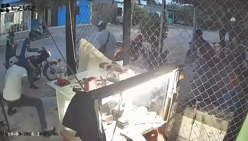 Cámara registró el homicidio. 