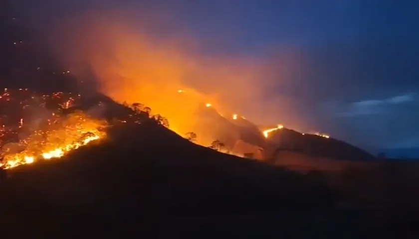 Imagen del incendio.