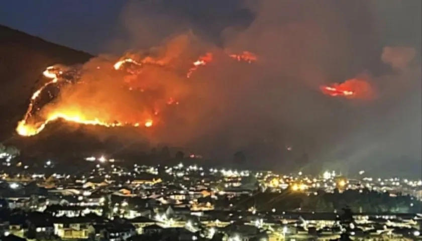 Incendio en Villa de Leyva.