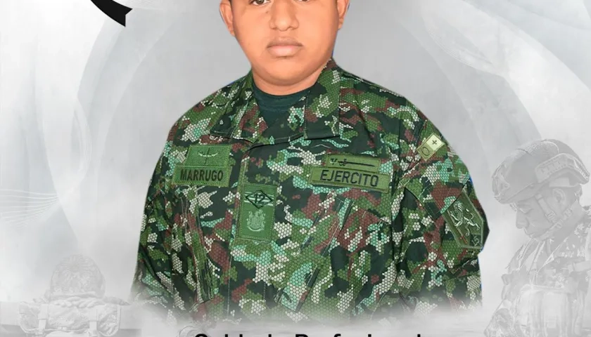 El soldado profesional Jhon Marrugo Manjarrez. 