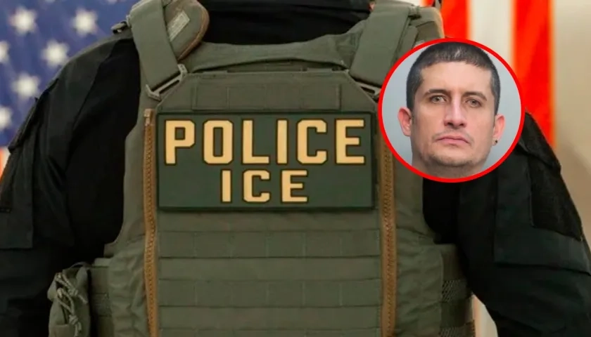 Imagen referencial de ICE y el colombiano Jonathan Christian González Reyes.