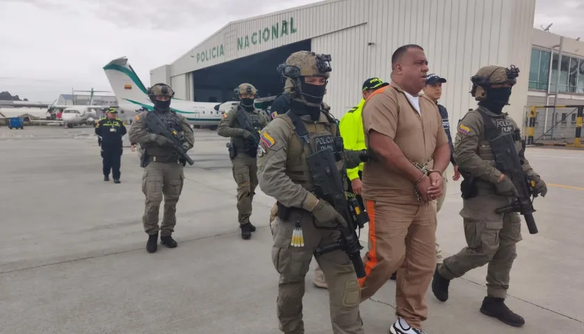 Geovany Andrés Rojas, alias ‘Araña’, antes de ser extraditado a Estados Unidos. 