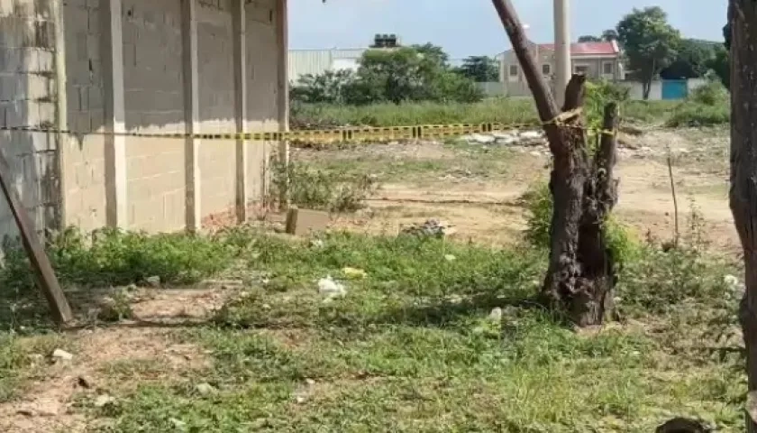 Lugar del hallazgo del cuerpo. 