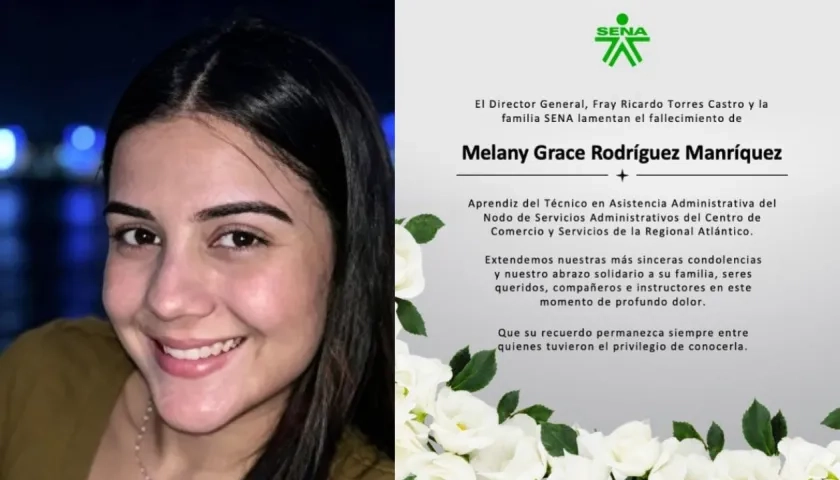 Melany y la nota de condolencia del Sena